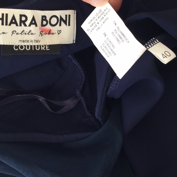 Chiara Boni  Mesh Boat-Neck Long-Sleeve Gown - Picture 8 of 8